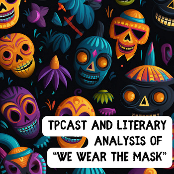 Preview of "We Wear the Masks" Poetry Analysis,Halloween, Suspense, Editable, No Prep