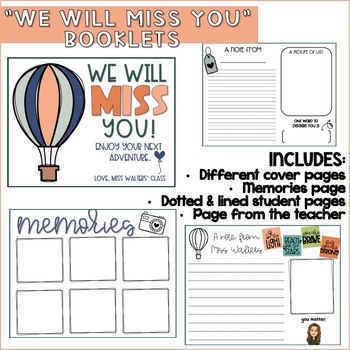 we will miss you cards for teachers