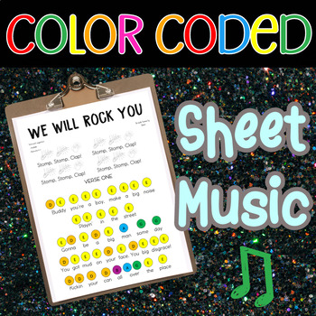 Preview of 'We Will Rock You' - Simple Sheet music for Handbells & Boomwhackers