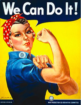 Preview of "We can do it" Collaborative poster. Women's history month. 16 pages