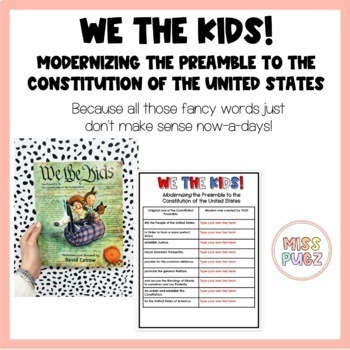 Preview of "We the Kids" Constitution Activity!