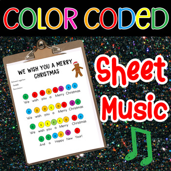 Preview of 'We wish you a Merry Christmas'- Simple sheet music for handbells & boomwhackers