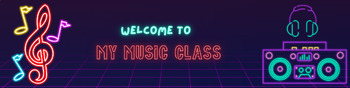 Preview of "Welcome to Music" Google Classroom Header