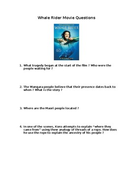 Preview of "Whale Rider" Movie Questions & Answers