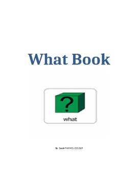 Preview of "What" Core Word Book