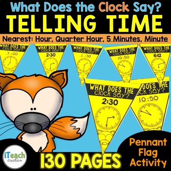 Preview of Telling Time Craft Activity and Bulletin Board Display