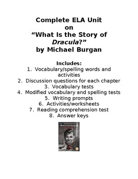 Preview of "What Is the Story of Dracula?" by Michael Burgan Unit