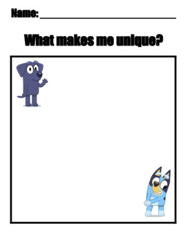 Preview of "What Makes Me Unique" Worksheet
