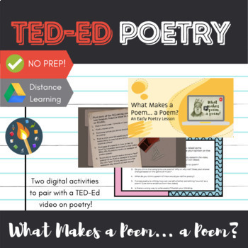 Preview of "What Makes a Poem... a Poem?" TED-Ed Early Poetry Unit Activity