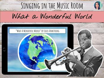Preview of "What a Wonderful World" Louis Armstrong Song & Mini-book Illustration