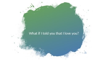 Preview of "What if I told you that I loved you " song lesson-plan (Ali Gaitie)
