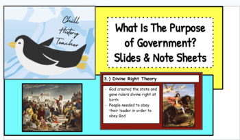Preview of "What is The Purpose of Government?" Slides & Note Taking Sheet