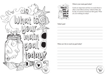 Preview of "What is your goal today?" Colouring Journal Page