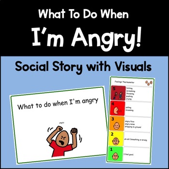 Preview of "What to Do When I'm Angry" Social Story and Visual Aid