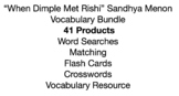 “When Dimple Met Rishi” Sandhya Menon Vocabulary Bundle
