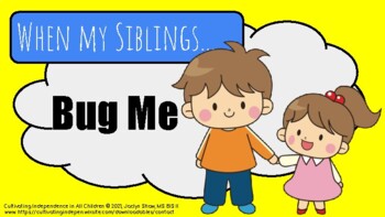 Preview of "When My Siblings ... Bug Me" Social Story Workbook (SEL ACTIVITIES)