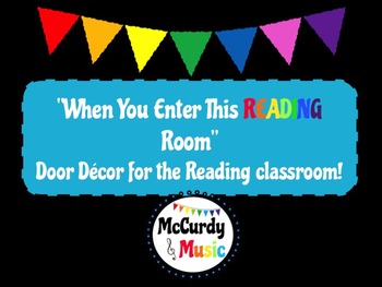 Preview of "When You Enter This READING Room" Door Decor / Bulletin Board