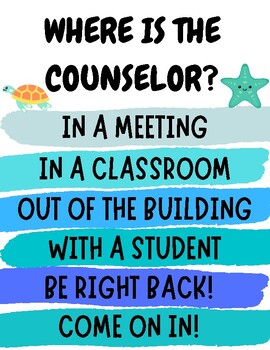 Preview of "Where Is The Counselor?" FULL Downloadable/Printable Posters