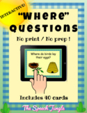"Where" Questions Teletherapy Activities │Interactive│No P