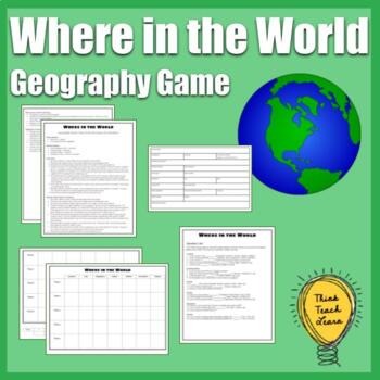 Preview of "Where in the World" Geography Game