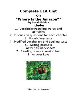 Preview of "Where is the Amazon?" by Sarah Fabiny Unit