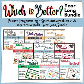 Preview of "Which is Better?" - Year Long Bundle