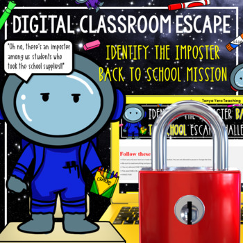 Preview of "Who Is The Imposter Among Us Students?" BACK TO SCHOOL Escape Room
