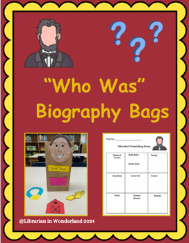 Preview of "Who Was" Biography Bag Project