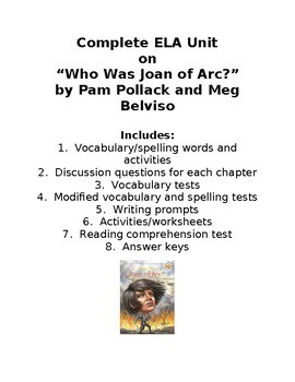 Preview of "Who Was Joan of Arc" by Pam Pollack and Meg Belviso Unit