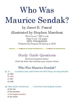 Preview of “Who Was Maurice Sendak?” by Janet B. Pascal; Multiple-Choice Quiz w/Answer Key