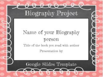 Preview of "Who Was" Wax Museum Biography Book Report Project Google Slide Template