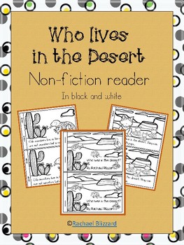 Preview of "Who lives in the desert" Non-fiction (expository) emergent reader