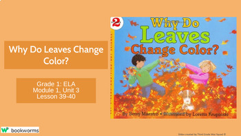 Preview of "Why Do Leaves Change Color?" Google Slides- Bookworms Supplement