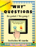 "Why" Questions Teletherapy Activities │Interactive│No Pri