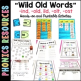 "Wild Old Words" Phonics Cards and Printables COMBO