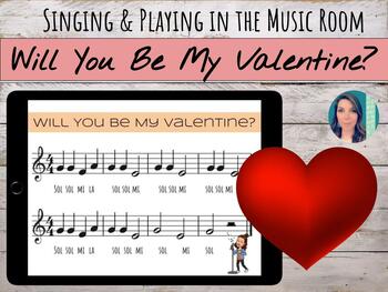Preview of "Will You Be My Valentine?" Song for Orff, Boomwhackers, and Solfege (La Sol Mi)