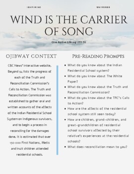 Preview of "Wind is the Carrier of Song" - Lesson Plan & Extension Activities