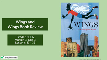 Preview of "Wings" with Book Review: Google Slides- Bookworms Supplement