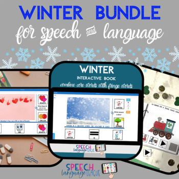 Preview of  Winter Bundle Speech Language Therapy Activities