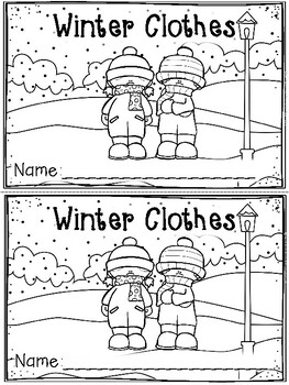 Preview of Winter Clothes Emergent Reader (A Winter - December - January Dollar Deal)