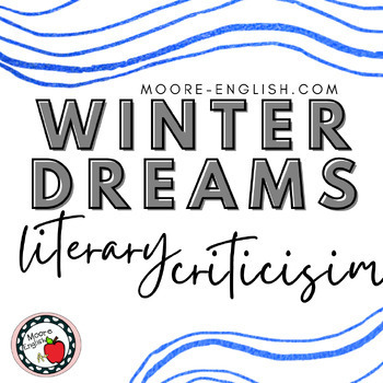 Preview of "Winter Dreams" Literary Criticism Pack (Task Cards Included) / Editable