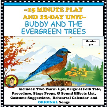 Preview of Folk Tale Buddy and the Evergreen Trees One Act Play