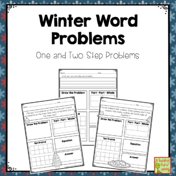 Preview of  Winter Word Problems: One and Two Step Addition and Subtraction