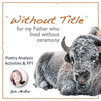 Preview of Without Title - Diane Glancy - Poetry Analysis Activities & PowerPoint