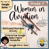 "Women in Aviation" Google Slides, Google Form Quiz, & Pea