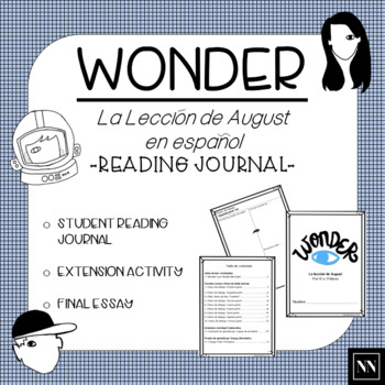 Preview of "Wonder", "La lección de August" Student Reading Log and Activities