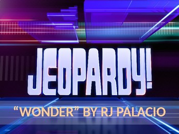 Preview of "Wonder" by RJ Palacio Jeopardy Game