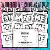 "Wonderful Me" Self-Esteem Building Coloring Page BUNDLE