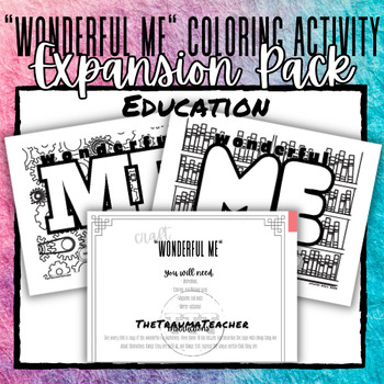 Preview of "Wonderful Me" Self-Esteem Building Pages Expansion Pack - Education