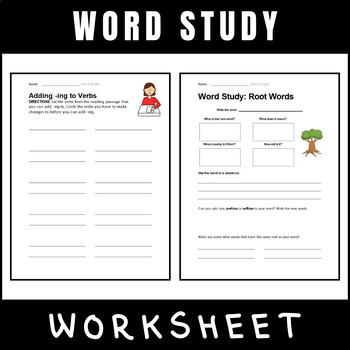 Preview of "Word Study: A Comprehensive Vocabulary Worksheet Series for Inquisitive Minds